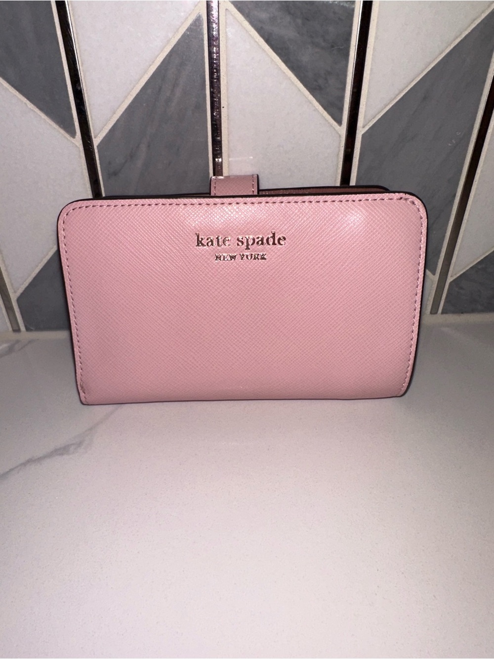 Kate Spade Spencer Tutu Pink Saffiano Compact Wallet NWT